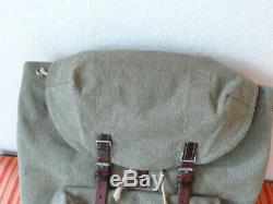 Swiss Army Military Backpack Rucksack 1961 CH Canvas Salt & Pepper Switzerland