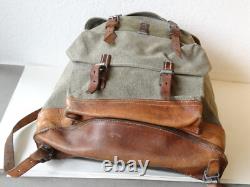 Swiss Army Military Backpack Rucksack 1961 Canvas Salt & Pepper Switzerland RAR