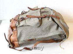 Swiss Army Military Backpack Rucksack 1961 Canvas Salt & Pepper Switzerland RAR