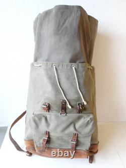 Swiss Army Military Backpack Rucksack 1961 Canvas Salt & Pepper Switzerland RAR