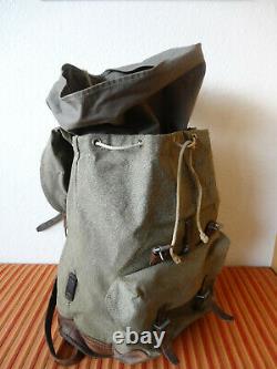 Swiss Army Military Backpack Rucksack 1961 Canvas Salt & Pepper Switzerland RAR