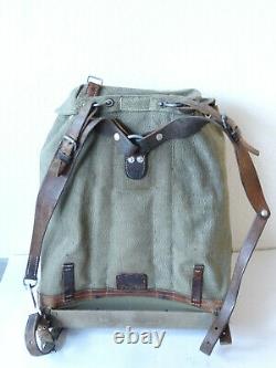 Swiss Army Military Backpack Rucksack 1962 CH Canvas Salt & Pepper Switzerland