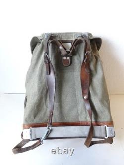 Swiss Army Military Backpack Rucksack 1964 Canvas Salt & Pepper Switzerland RAR
