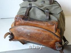 Swiss Army Military Backpack Rucksack 1964 Canvas Salt & Pepper Switzerland RAR