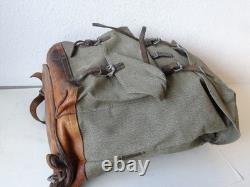 Swiss Army Military Backpack Rucksack 1964 Canvas Salt & Pepper Switzerland RAR