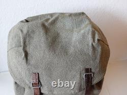 Swiss Army Military Backpack Rucksack 1965 Canvas Salt & Pepper Switzerland RAR