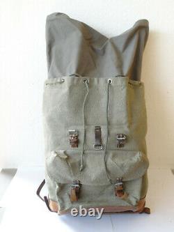 Swiss Army Military Backpack Rucksack 1966 Canvas Salt & Pepper Switzerland RAR