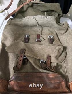 Swiss Army Military Backpack Rucksack 1968 Canvas Salt & Pepper Switzerland
