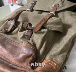 Swiss Army Military Backpack Rucksack 1968 Canvas Salt & Pepper Switzerland