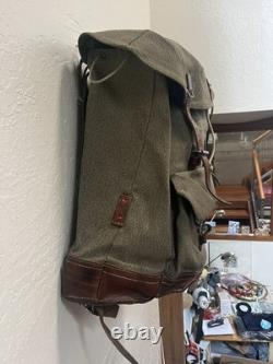 Swiss Army Military Backpack Rucksack 1969 Canvas Salt & Pepper Switzerland