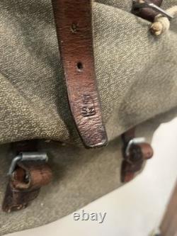 Swiss Army Military Backpack Rucksack 1969 Canvas Salt & Pepper Switzerland
