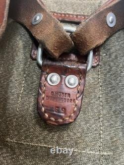 Swiss Army Military Backpack Rucksack 1969 Canvas Salt & Pepper Switzerland