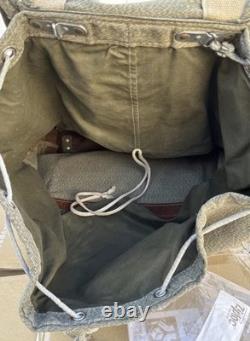 Swiss Army Military Backpack Rucksack 1969 Canvas Salt & Pepper Switzerland