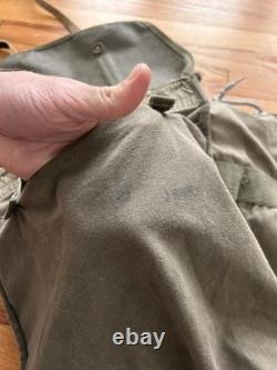 Swiss Army Military Backpack Rucksack 40s 50s Canvas Salt & Pepper Switzerland