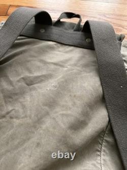 Swiss Army Military Backpack Rucksack 40s 50s Canvas Salt & Pepper Switzerland