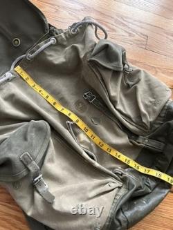 Swiss Army Military Backpack Rucksack 40s 50s Canvas Salt & Pepper Switzerland