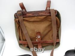 Swiss Army Military Bread Bag Set bottle mess kit+canteen+cutlery leather SIGG