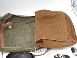 Swiss Army Military Bread Bag Set bottle mess kit+canteen+cutlery leather SIGG