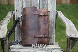 Swiss Army Military Leather Bag Satchel Messenger Saddle Shoulder WW2 1937