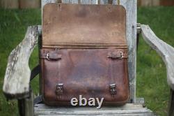 Swiss Army Military Leather Bag Satchel Messenger Saddle Shoulder WW2 1937