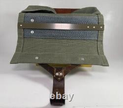 Swiss Army Military Leather Canvas Magazine Ammo Bag Card Holder 1960s Genuine