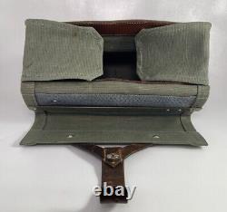 Swiss Army Military Leather Canvas Magazine Ammo Bag Card Holder 1960s Genuine