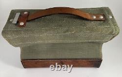 Swiss Army Military Leather Canvas Magazine Ammo Bag Card Holder 1960s Genuine