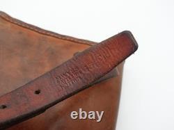 Swiss Army Military Leather Mail Bag Satchel Large Laptop Ipad Large Vintage WW2