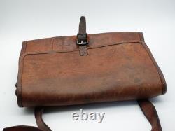 Swiss Army Military Leather Mail Bag Satchel Large Laptop Ipad Large Vintage WW2