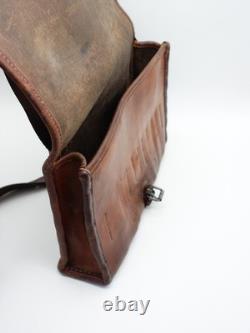 Swiss Army Military Leather Mail Bag Satchel Large Laptop Ipad Large Vintage WW2
