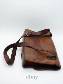 Swiss Army Military Leather Mail Bag Satchel Large Laptop Ipad Large Vintage WW2
