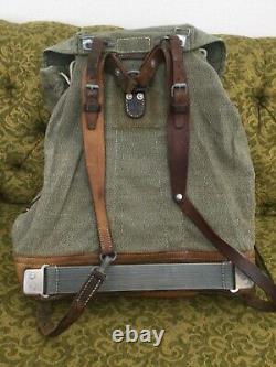 Swiss Army Rucksack backpack 1961 Geneva Salt & Pepper Switzerland Military Nice