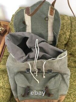 Swiss Army Rucksack backpack 1961 Geneva Salt & Pepper Switzerland Military Nice