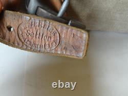 Swiss Army Sattler Backpack 40s Vtg Salt and Pepper Military Leather Canvas 1947