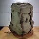 Swiss Army Sattler Backpack 64 Vtg Salt And Pepper Military Leather Canvas