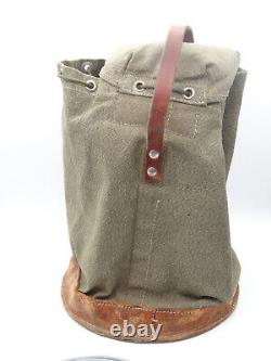 Swiss Army Sattler Special Megaphone Bag Vtg Military Leather Canvas 1960