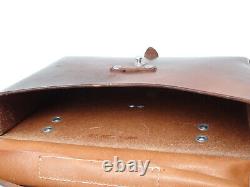 TOP Swiss Army Military Leather Shoulder Bag Officier Switzerland Surplus Brown