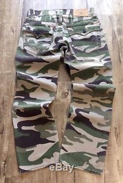 True Religion Men Military US Army Camo Straight Jeans Combat Surplus Battle