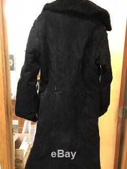 Tulup coat military Russian Army Officer Winter Sheepskin USSR size 50 (US M)