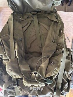 Two Army Military Field Pack Alice Backpack With Frame 1980's vintage