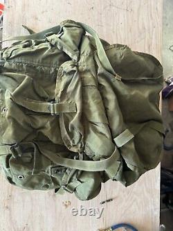 Two Army Military Field Pack Alice Backpack With Frame 1980's vintage