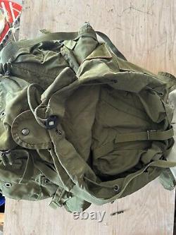 Two Army Military Field Pack Alice Backpack With Frame 1980's vintage