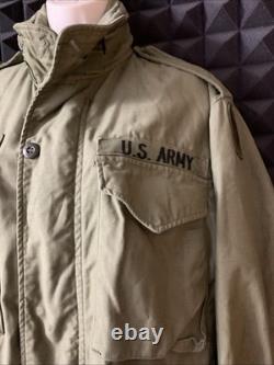 U. S. Army M65 Field Jacket Surplus LINER Hooded Vietnam 60's OG Military Small