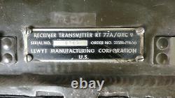 U. S. Military Army Rt 77a / Grc 9 Receiver Transmitter Field Radio