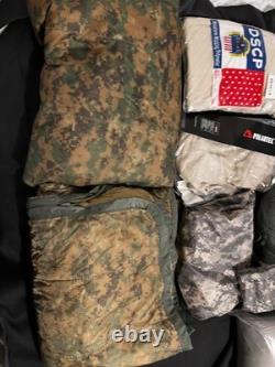 U. S. Military Field Gear Lot Army USGI Marines Jackets Sleep System Thermal SZ L