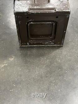 UK Army Ammo Box Brown 120mm Military Explosive Vintage