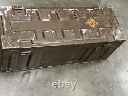 UK Army Ammo Box Brown 120mm Military Explosive Vintage