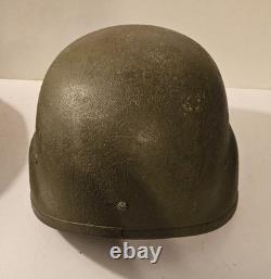 UNICOR M-5 Military Helmet PASGT Green US Army DLA100- Sz MED with Camo Cover