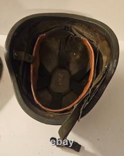 UNICOR M-5 Military Helmet PASGT Green US Army DLA100- Sz MED with Camo Cover