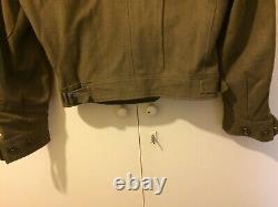 US ARMY 1944 Military Ike Jacket with GREEK ARMY Pins Patches Green Wool